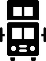 Bus transportation symbol icon vector image. Illustration of the silhouette bus transport public travel design image. EPS 10