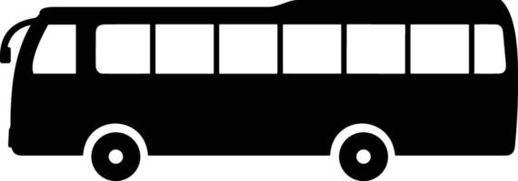 Bus transportation symbol icon vector image. Illustration of the silhouette bus transport public travel design image. EPS 10