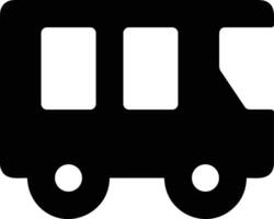 Bus transportation symbol icon vector image. Illustration of the silhouette bus transport public travel design image. EPS 10