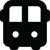 Bus transportation symbol icon vector image. Illustration of the silhouette bus transport public travel design image. EPS 10