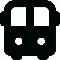 Bus transportation symbol icon vector image. Illustration of the silhouette bus transport public travel design image. EPS 10