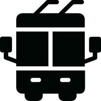 Bus transportation symbol icon vector image. Illustration of the silhouette bus transport public travel design image. EPS 10