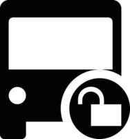 Bus transportation symbol icon vector image. Illustration of the silhouette bus transport public travel design image. EPS 10