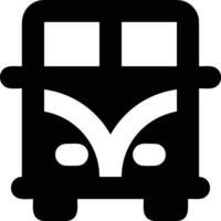 Bus transportation symbol icon vector image. Illustration of the silhouette bus transport public travel design image. EPS 10