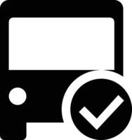 Bus transportation symbol icon vector image. Illustration of the silhouette bus transport public travel design image. EPS 10