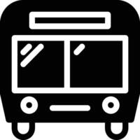 Bus transportation symbol icon vector image. Illustration of the silhouette bus transport public travel design image. EPS 10