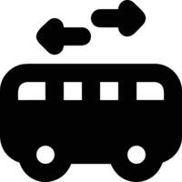 Bus transportation symbol icon vector image. Illustration of the silhouette bus transport public travel design image. EPS 10