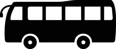 Bus transportation symbol icon vector image. Illustration of the silhouette bus transport public travel design image. EPS 10