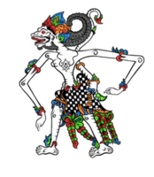 vektor illustration, modifiering av wayang kulit purwa, karaktär av hanoman, generativ ai png