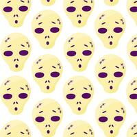 halloween skull emotion color scary pattern vector