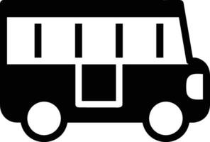 Bus transportation symbol icon vector image. Illustration of the silhouette bus transport public travel design image. EPS 10