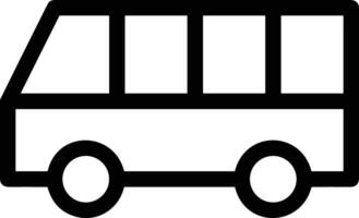 Bus transportation symbol icon vector image. Illustration of the silhouette bus transport public travel design image. EPS 10