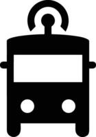 Bus transportation symbol icon vector image. Illustration of the silhouette bus transport public travel design image. EPS 10