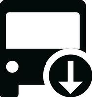 Bus transportation symbol icon vector image. Illustration of the silhouette bus transport public travel design image. EPS 10