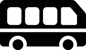 Bus transportation symbol icon vector image. Illustration of the silhouette bus transport public travel design image. EPS 10