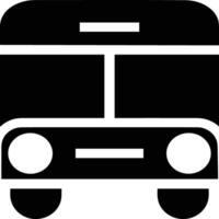 Bus transportation symbol icon vector image. Illustration of the silhouette bus transport public travel design image. EPS 10