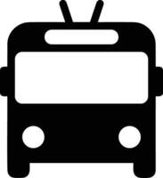 Bus transportation symbol icon vector image. Illustration of the silhouette bus transport public travel design image. EPS 10