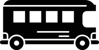 Bus transportation symbol icon vector image. Illustration of the silhouette bus transport public travel design image. EPS 10