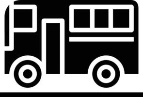 Bus transportation symbol icon vector image. Illustration of the silhouette bus transport public travel design image. EPS 10