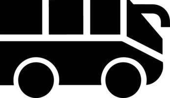 Bus transportation symbol icon vector image. Illustration of the silhouette bus transport public travel design image. EPS 10