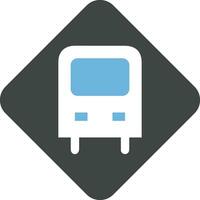 Bus transportation symbol icon vector image. Illustration of the silhouette bus transport public travel design image. EPS 10