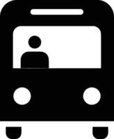 Bus transportation symbol icon vector image. Illustration of the silhouette bus transport public travel design image. EPS 10