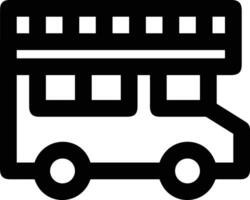 Bus transportation symbol icon vector image. Illustration of the silhouette bus transport public travel design image. EPS 10