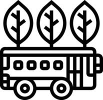 Bus transportation symbol icon vector image. Illustration of the silhouette bus transport public travel design image. EPS 10