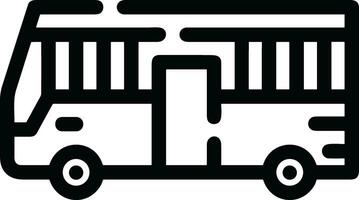 Bus transportation symbol icon vector image. Illustration of the silhouette bus transport public travel design image. EPS 10