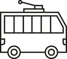 Bus transportation symbol icon vector image. Illustration of the silhouette bus transport public travel design image. EPS 10