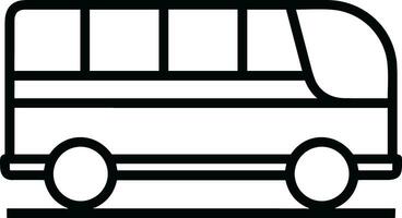 Bus transportation symbol icon vector image. Illustration of the silhouette bus transport public travel design image. EPS 10