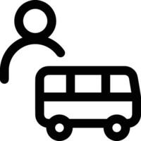 Bus transportation symbol icon vector image. Illustration of the silhouette bus transport public travel design image. EPS 10