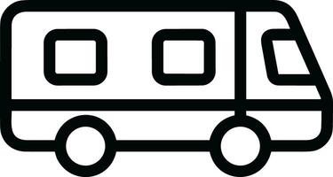 Bus transportation symbol icon vector image. Illustration of the silhouette bus transport public travel design image. EPS 10