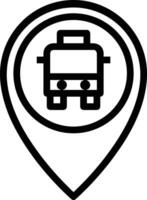 Bus transportation symbol icon vector image. Illustration of the silhouette bus transport public travel design image. EPS 10