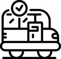 Bus transportation symbol icon vector image. Illustration of the silhouette bus transport public travel design image. EPS 10