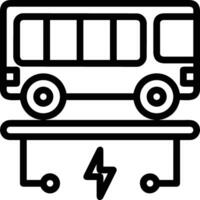 Bus transportation symbol icon vector image. Illustration of the silhouette bus transport public travel design image. EPS 10