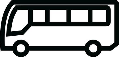 Bus transportation symbol icon vector image. Illustration of the silhouette bus transport public travel design image. EPS 10