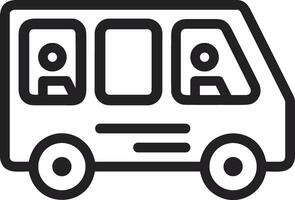 Bus transportation symbol icon vector image. Illustration of the silhouette bus transport public travel design image. EPS 10