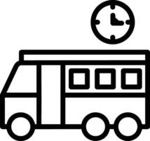 Bus transportation symbol icon vector image. Illustration of the silhouette bus transport public travel design image. EPS 10