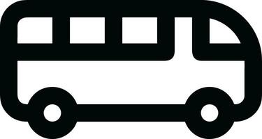 Bus transportation symbol icon vector image. Illustration of the silhouette bus transport public travel design image. EPS 10