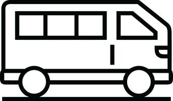 Bus transportation symbol icon vector image. Illustration of the silhouette bus transport public travel design image. EPS 10