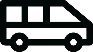 Bus transportation symbol icon vector image. Illustration of the silhouette bus transport public travel design image. EPS 10