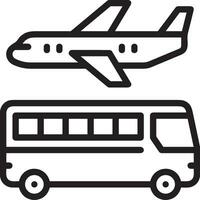 Bus transportation symbol icon vector image. Illustration of the silhouette bus transport public travel design image. EPS 10