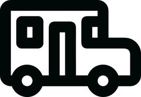 Bus transportation symbol icon vector image. Illustration of the silhouette bus transport public travel design image. EPS 10