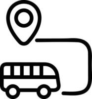 Bus transportation symbol icon vector image. Illustration of the silhouette bus transport public travel design image. EPS 10