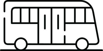 Bus transportation symbol icon vector image. Illustration of the silhouette bus transport public travel design image. EPS 10