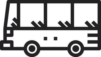 Bus transportation symbol icon vector image. Illustration of the silhouette bus transport public travel design image. EPS 10