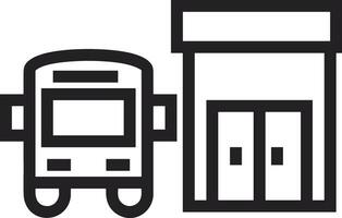 Bus transportation symbol icon vector image. Illustration of the silhouette bus transport public travel design image. EPS 10