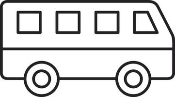 Bus transportation symbol icon vector image. Illustration of the silhouette bus transport public travel design image. EPS 10