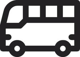 Bus transportation symbol icon vector image. Illustration of the silhouette bus transport public travel design image. EPS 10